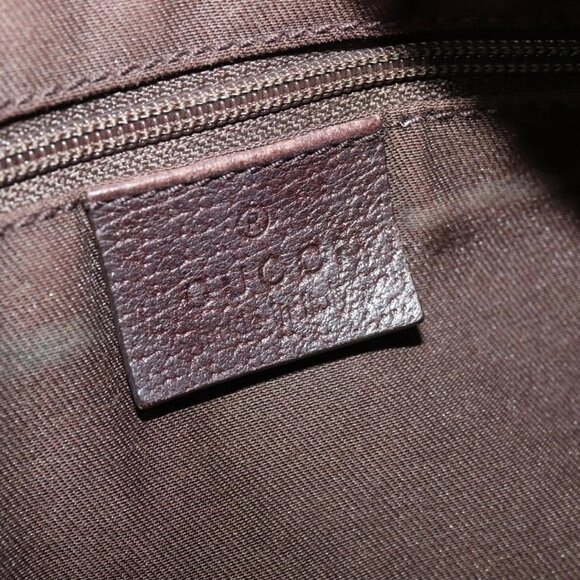 GUCCI GG Canvas Web Sherry Line Shoulder Bag Beige Red Green Auth 138289 - Picture 10 of 16